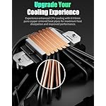 CPU Cooler Air, Dual Tower CPU Cooler with 120mm PWM Fan,6 Heat Pipes CPU Air Cooler for AM5/AM4/AM3, Cooler for PC Compatible with Intel LGA 1851/1700/1150/2011/2066/1151/1155/1156(Black) - Image 2