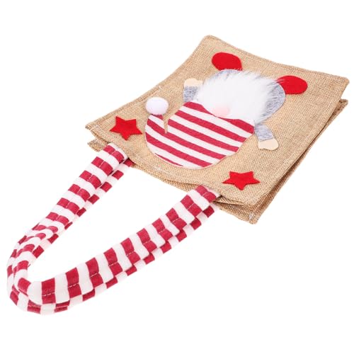 Didiseaon Christmas Bag Christmas Goodie Bag Christmas Treat Container Burlap Tote Bags Elf Treat Bag Christmas Pouches Xmas Pouch Vintage Cloth Shopping Merry Christmas