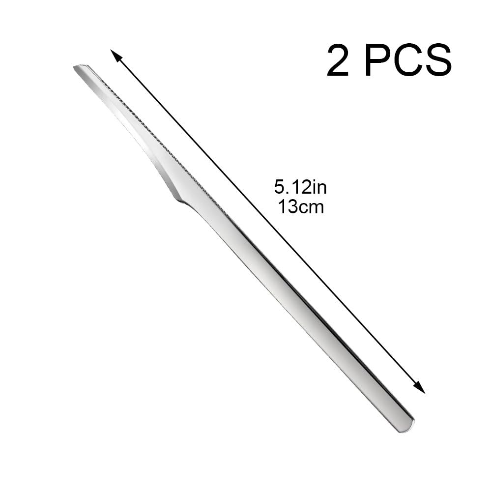 Set di 2 Raschietti per Pedicure Professionali, Set di Coltelli per Unghie, Raschietto per Rimozione della Pelle Morta, per Pelle Secca, Dura E Screpolata