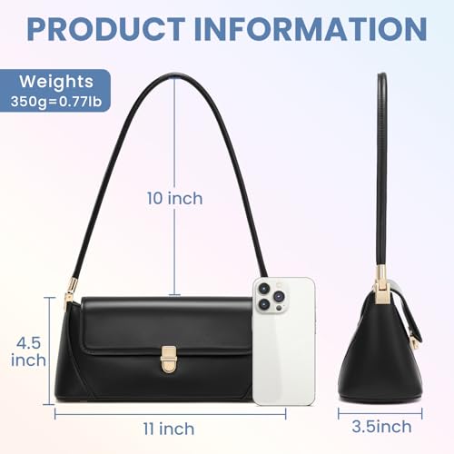 Keyli Vintage Shoulder Bag for Women Retro Classic Handbag Cute Small Purse Fashion Leather Mini Hobo Clutch2