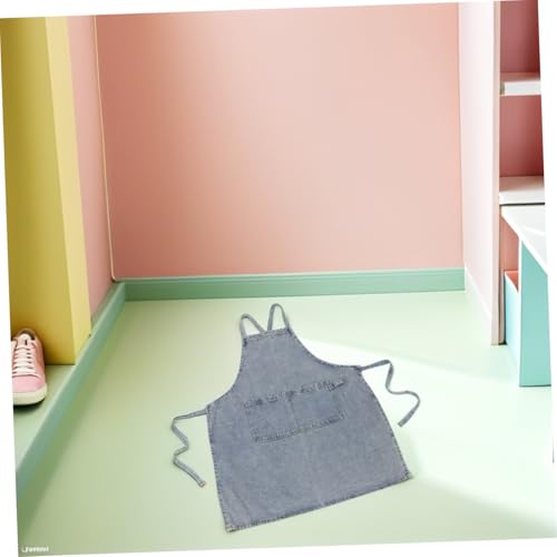 Tablier denim bleu clair robuste et facile à nettoyer pour tâches ménagères - 6