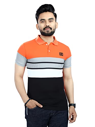 Image of Men's Regular Fit Striped Polo T-Shirts