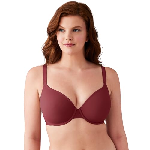 Wacoal Women's Shallow Top Shape Revelation T-Shirt Bra, Cordovan, 38DDD