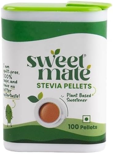 Stevia Tablets (100 Tablets) -100 Servings - Plant Based 100% Natural Sweetener - Diabetic Friendly - Zero Calorie - Sugar Free, Vegan & Keto Friendly - Tastes Just Like Sugar (Pack of 1)