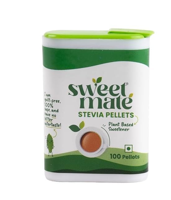 Sweetmate Stevia Tablets (100 Tablets) -100 Servings - Plant Based 100% Natural Sweetener - Diabetic Friendly - Zero Calorie - Sugar Free, Vegan & Keto Friendly - Tastes Just Like Sugar (Pack of 1)