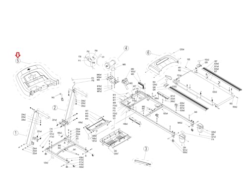 Image of Display Console Set Semi Assembly 1000215405 Works with HZ Fitness TM655 Treadmill