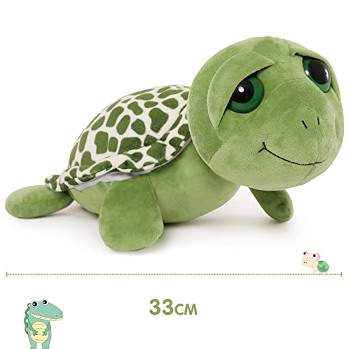 Karister Turtle Stuffed Animals With Babies Inside Shell,Sea Turtle Plush Toy 14'',Stuffed Turtle For Kids,Plush Turtle For Birthday Christmas Or Baby Shower,Turtle Pillow,Tortoise Plush Toys. #TOP2