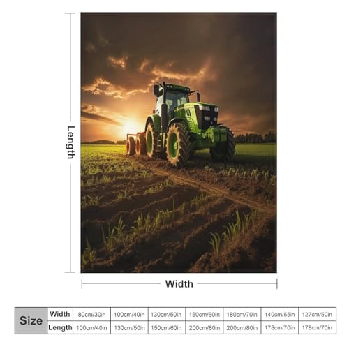 Manta de franela de tractor 150x200 cm para cama y sofá 6