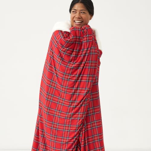 Image of Little Sleepies Holiday Cloud Blanket, 65 inch x 85 inch, Oversized, Holiday Plaid