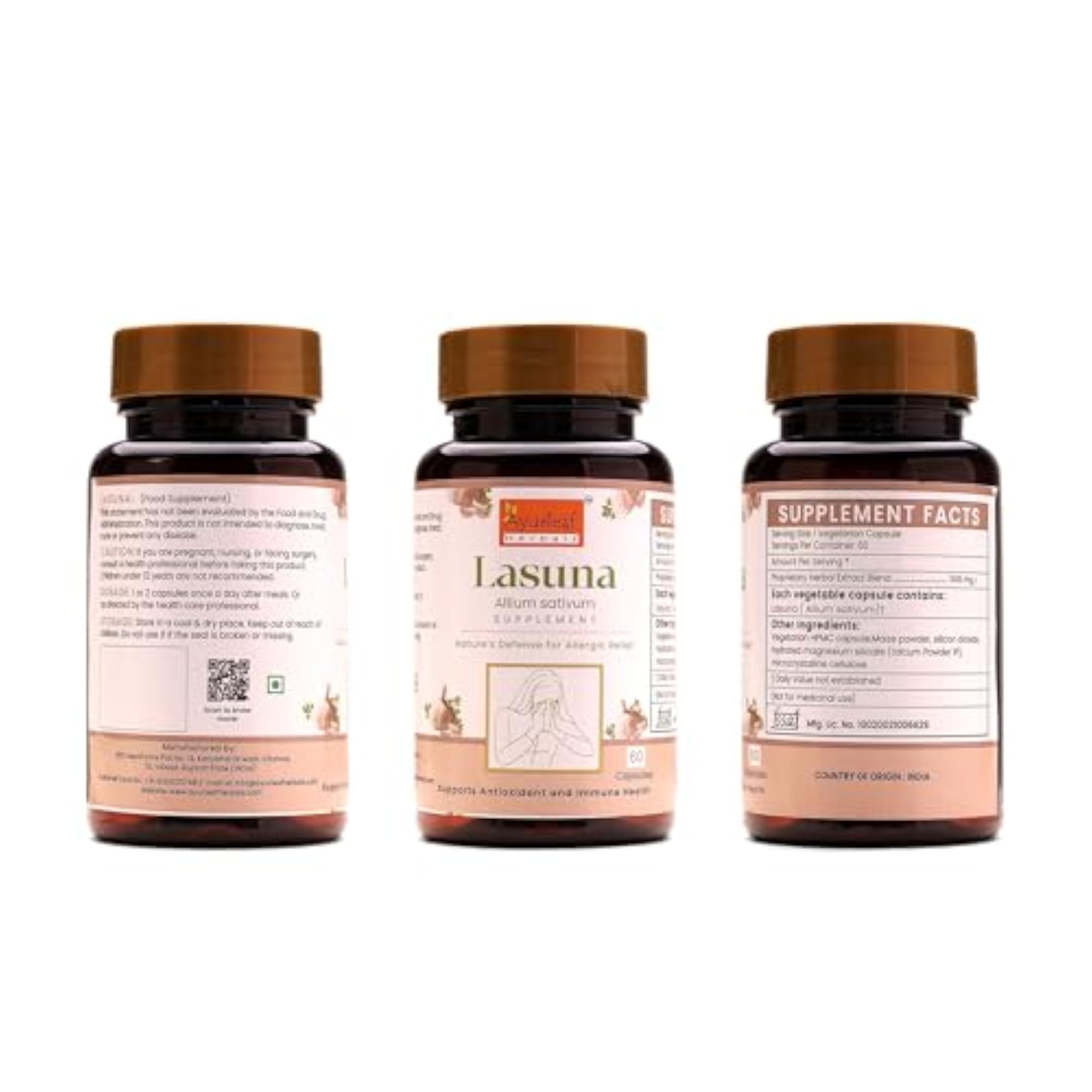 Lasuna (Garlic) Capsules for Cholesterol Control