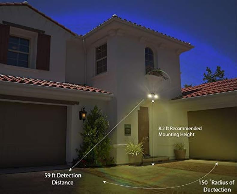 Dysmio Lighting Two Light Outdoor Heavy Duty Cast Aluminum Durable Weather Proof Security Flood Light, Bronze Finish Pack of 2