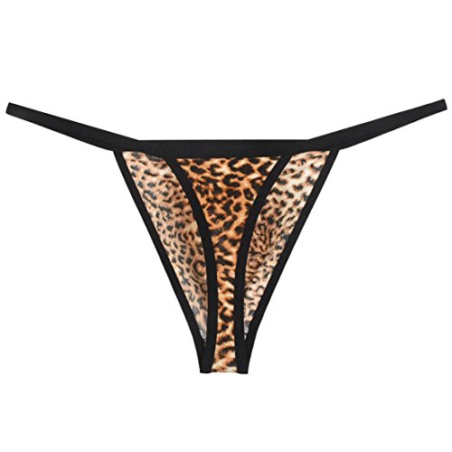 OROCOJUCO Men Enlarge Pouch Thong Underwear Leopard Mini Bikin G-String4