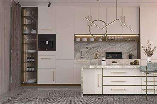 Image of 10PCS 192mm Cabinet Wardrobe Handles with Screws Zinc Alloy Kitchen Cupboard Handle Pull Handle Door Handle Set for Kitchen Drawer Bedroom Furniture (10, 192mm)