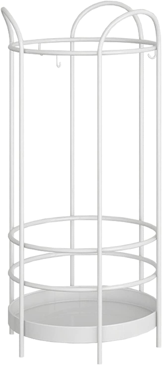 FCXWEVR Modern Metal Round Umbrella Stand Holder for Entryway Hallway Corridor Stylish White Design for Home & Hotel nization