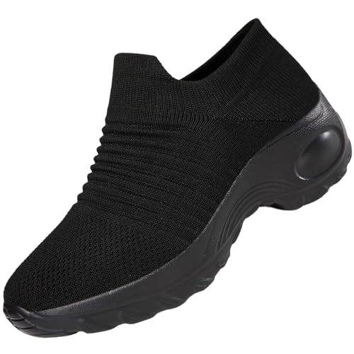 Image of Non Slip Work Shoes Women, Slip On Sneakers Women,Work Shoes Walking Gym Nurse Mesh Casual Fashion Sneakers Comfort Breathable Lightweight