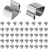 Dachrinnenhaken für Lichterketten,60 Stück Metall Weihnachtslichter Dachrinnenhaken,Dachrinnen Metall Licht Haken Clip,Edelstahl Weihnachtslichter,Dekorationshaken für Dekorativer Lichter