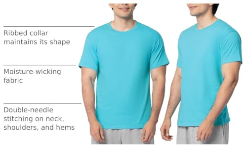 Image of Fruit of the Loom Men's Eversoft Cotton Short Sleeve T-Shirts, 2 Pack
