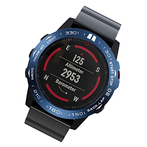 IWOWHERO Chic Blue Ring Watch Frame for Protective Case with Numbers Lightweight Design Easy Installation Compatible Watch Accessories