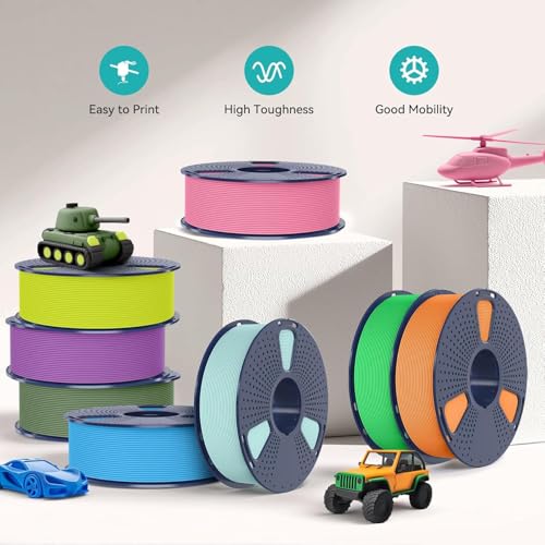 Image of SUNLU PLA Matte 3D Printer Filament 1.75mm, PLA Filament 1kg Spool (2.2lbs), Dimensional Accuracy + /- 0.02mm, Matte White PLA