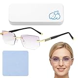 JazRvr Intelligente Zoom Brille, Brille Die Sich Automatisch Der Sehstärke Anpasst, Für Lesen Fernsehen Und Büroarbeit, 3-teiliges Set Mit Brille Brillenputztuch Und Brillenetui