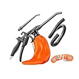 Oshhni Aspiradora Industrial con Compresor de Aire Y Soplador, con Bolsa Recolectora de Polvo Desmontable, Herramienta de Limpieza Neumática 2 en 1, con Tubo de Resorte, Individual