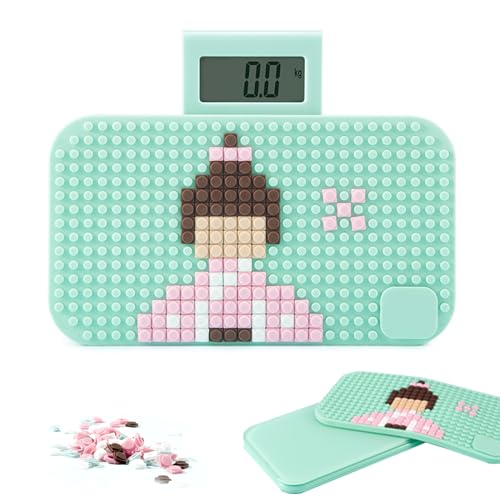 Venugopalan Mini DIY Personal Scale for Traveling, Travel Scale for Body Weight, Small Portable Digital Bathroom Body Weight Scales, Cute Lightweight Scale for Women Children, 330 lb, 9" x 5.1" (Blue)