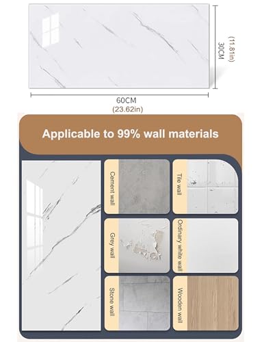 Pannelli da parete e piastrelle per pavimenti, pavimenti in vinile effetto marmo, facile installazione adesiva per una decorazione domestica elegante