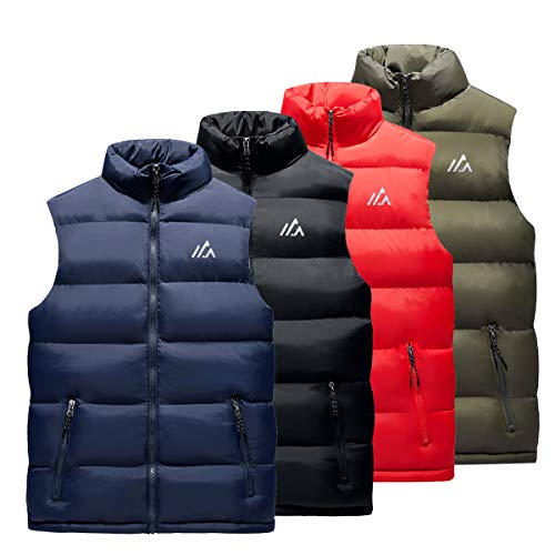 Womens Puffer Vest Stand Collar Padded Vest Water Resistant Quilted Gilet Sleeveless Jackets for Women Outerwear Navy Blue XXL