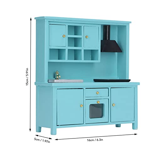Conjunto de Móveis de Madeira para Casa de Bonecas, Armário de Cozinha para Casa de Bonecas 1:12 Móv