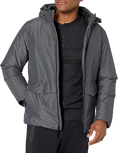 Amazon-Marke: Peak Velocity Snow Tech Jacket with Puffer Lining down-alternative-outerwear-coats, grau, US S (EU S)