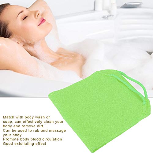 Back Scrubber for Shower,Exfoliating Rubbing Washcloth Elastic Shower Body Scrub Cleaning Massage Bath Towel Strap(green) - Image 3
