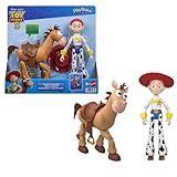 Mattel Disney · Pixar Toy Story 5 Coffret de 2 Figurines articulées Jessie et Pile‑Poil de 18 cm, Chapeau de Cowboy Amovible, JKV21