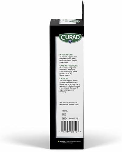 Miniatura 4 de CURAD - Rodillera para hombres y mujeres, elástica, sin botones, para correr, dolor de rodilla, deportes de entrenamiento, negro, talla S