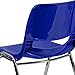 Flash Furniture HERCULES Series 440 lb. Capacity Kid's Navy Ergonomic Shell Stack Chair with Chrome Frame and 14