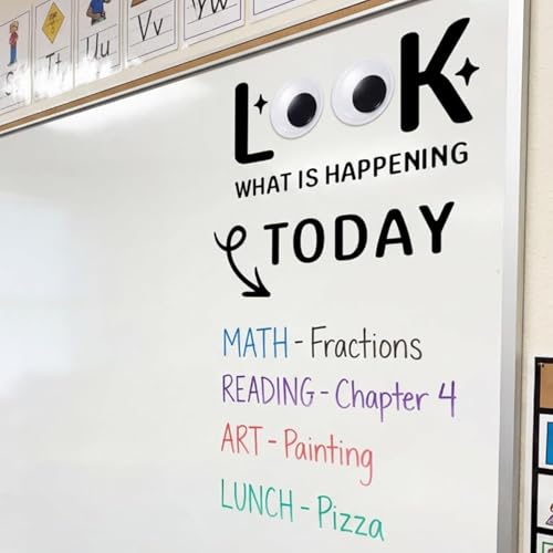 Sabary Look What is Happening Today Classroom Decor, Magnetic Whiteboard
