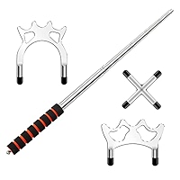 Set 4 Pezzi Per Biliardo - Ponte Stecca Retrattile Con 3 Teste In Ottone, Accessori Per Tavolo Da Pool - Foto 11