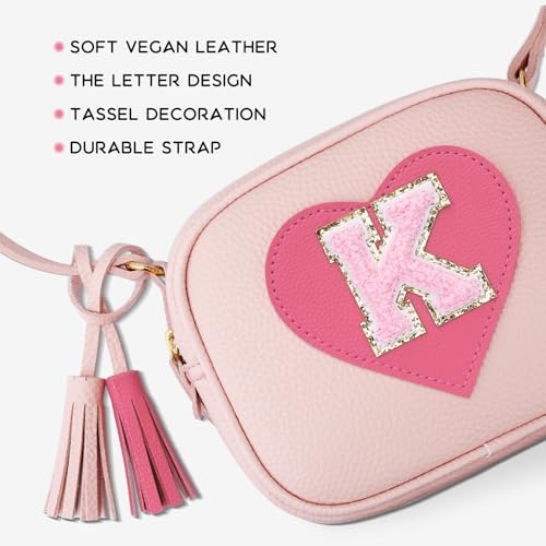 Image of KKXIU Birthday Gifts for Girls Initial Toddler Purse Cute Kids Crossbody Bag
