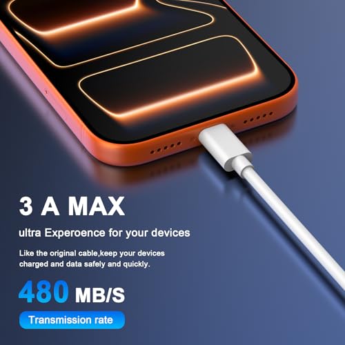 Image of iPhone 17 16 15 Charger Fast Charging 60W,[Apple MFi Certified] Dual Port | ﻿ USB C Wall Charger Block with 10FT USB to USB C Cable USB-C Fast Charger for iPhone 17 /Pro /Pro Max /17 Air /16 Pro Max /15