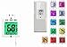 Ambient Weather WS-01T Color Changing Wireless Temperature Night Light with Ambient Backlight (White)