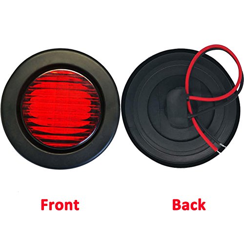 New Sun 5X Trailer Lights Sealed 2.5" Round Side Marker Lights 13 Leds Red Truck Trailer Clearance Lights Kits With Grommet And 2-Pin Plug #TOP3