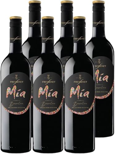 Freixenet Mia Tinto Rotwein (6 x 0,75 l) – fruchtiger, vollmundiger spanischer Rotwein mit mediterranem Charakter – passend zu Tapas, Pasta und Grill – Wein aus Spanien