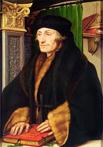 Portrait d'Erasme Hans Holbein Tableau sur Toile 60x90cm ZHAOSHAN Decor