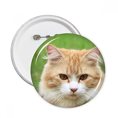 Badge chat jaune stripes cat idéal sur un sac à dos d'école
