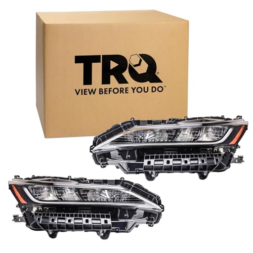 Image of TRQ 2 Piece Headlight Assembly Set Driver & Passenger Side Compatible with Toyota Venza LE 2021-2024 TO2502322 TO2503322 8107048J20 8114048J20
