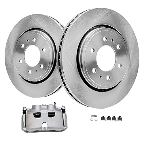 Image of Detroit Axle - Front Disc Rotors Right Brake Caliper Replacement for Ford Expedition F-150 Lincoln Navigator - 3pc Set