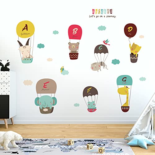 M Achoose Wall Decals A To G Animals Name Nurserywall Stickers Peel And Stick Kids Room Wall Decor Removable Decal Stick Wall Art Home Wall Decal For Bedroom Living Room Kids Room Wall Sticker #TOP8
