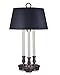 Stiffel DL-N7483-N2410-AOB One Light Desk Lamp, Antique Old Bronze Finish with Black Opaque/Gold Foil Shade