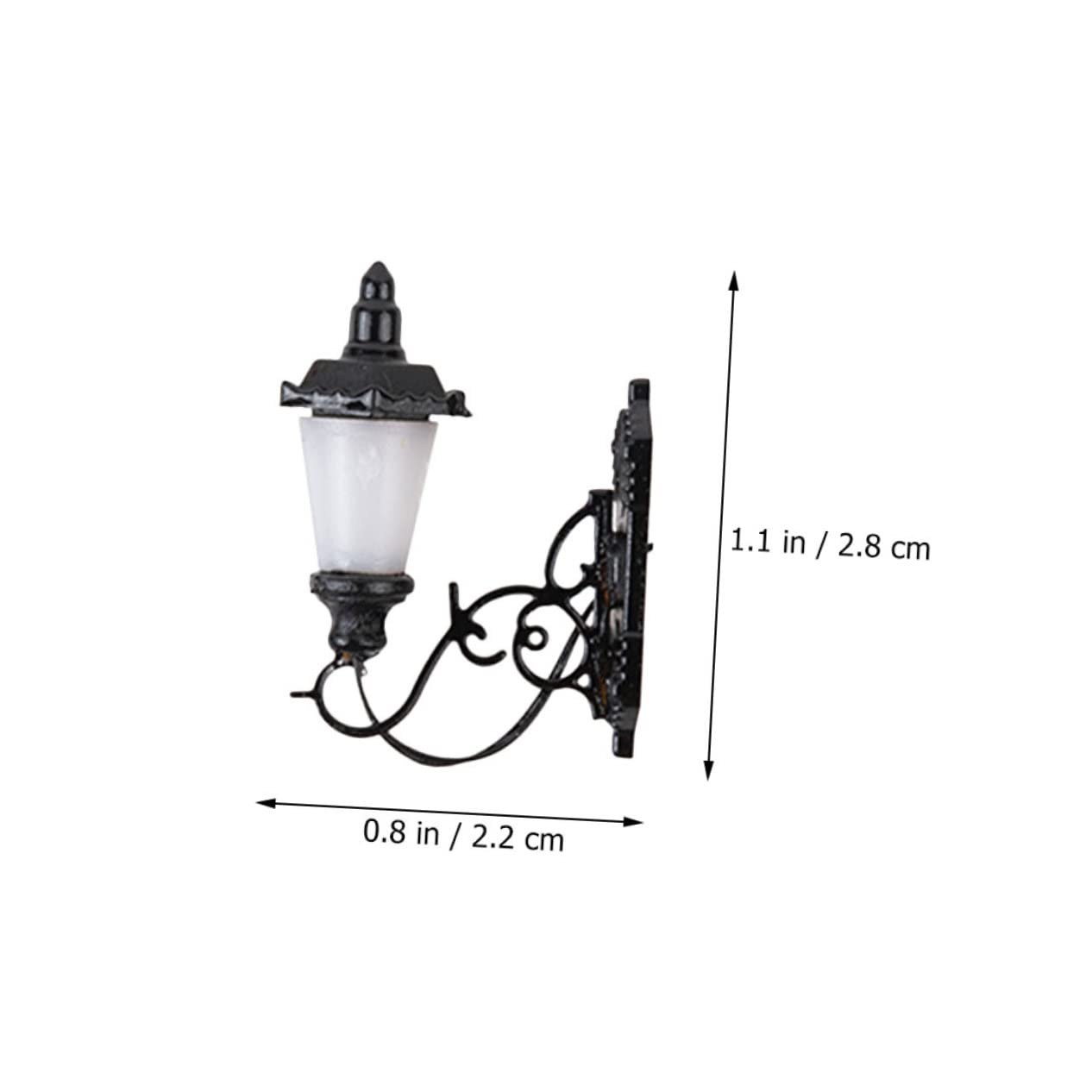 NUOBESTY 4Pcs Miniature LED Wall Lamps Tiny Decorative Lights for Sand Table and Micro Landscape Models Warm Glow Accent for Mini House Decoration