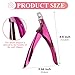 False Nail Clippers with Magnets Stainless Steel Nail Cutter for Acrylic Nail Nail Clippers with 15Pcs Small Magnets for Home Salon Nail Art (Pink)