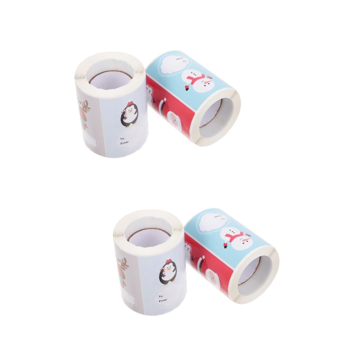 DOITOOL 4 Adesivi Natalizi Sigillanti Etichette Autoadesive Creative per Decorazioni Festive e Regali Facili Applicare e Rimuovere Residui